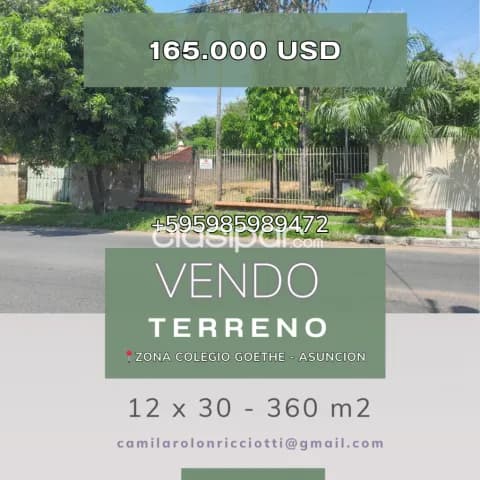terreno de 12x30 zona goethe Asunción, foto 5