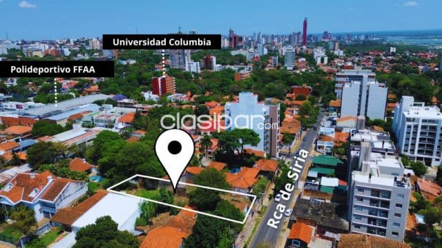 Terreno en barrio Jara sobre la av. Republica de siria- asuncion