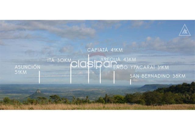 55 hectareas en paraguari-monte matteo ideal p/desarrollo turistico posee una torre