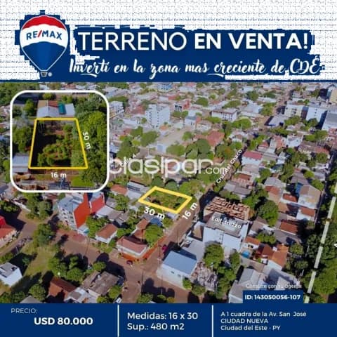 Terreno titulado en venta - ciudad nueva - Ciudad del Este, foto 2