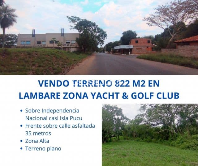 Lambare zona yacht & golf club terreno 822,50 m2