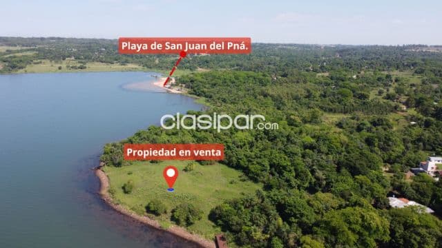 1 hectárea con 821 m2 a orillas del río paraná, en san juan del paraná