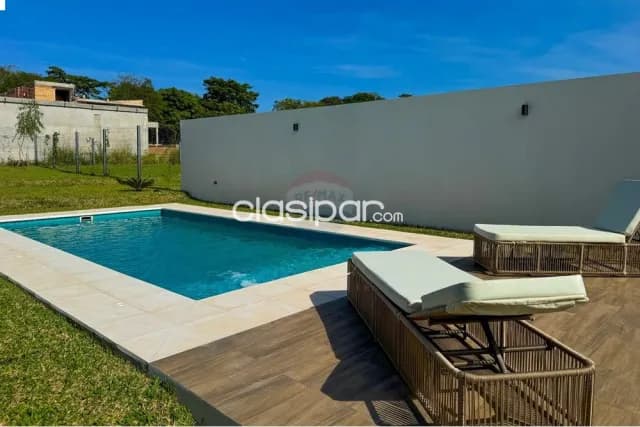 Residencia comple amoblada c/ 3 hab en suite, piscina, quincho, domotica en surubi'i — foto 4