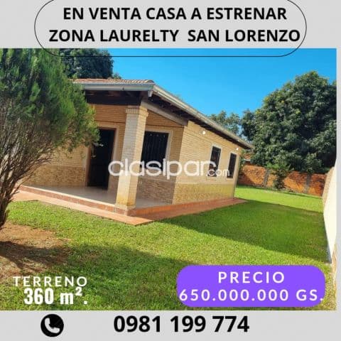 En venta hermosa casa en zona laurelty, San Lorenzo !!