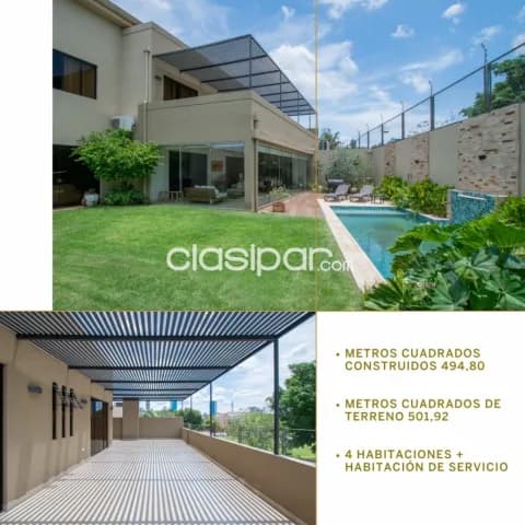 Condonimio la escondida, ycua satí: Elegante residencia, 4 suites, jardín, piscina, foto 4