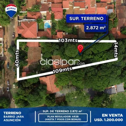 Gran terreno de 2.872 m2 en barrio Jara, foto 4