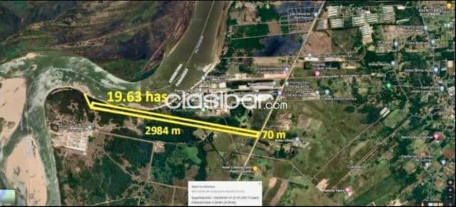 Villeta p/ puerto: 19.6 hectareas, perfil industrial - s/ rio paraguay – 3.234.000 usd — foto 1