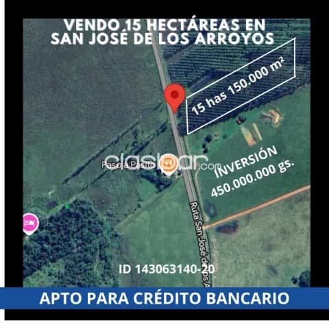 San jose de los arroyos, tebicuary, s/ ruta: 15 has, altamente ganaderas, magnifica invers, foto 2