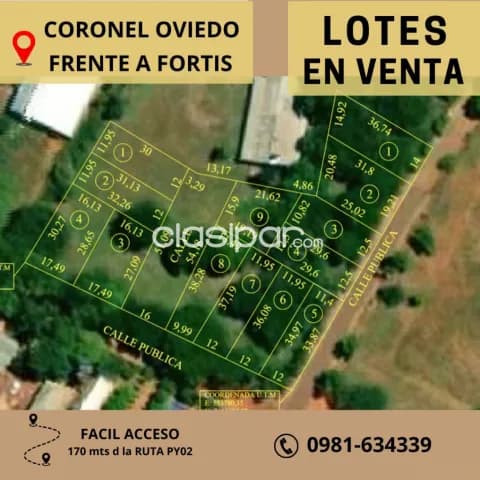 Coronel oviedo - lotes en venta - frente a fortis — foto 2
