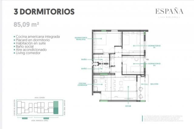 Departamento a estrenar en asuncion barrioLas Mercedes cod 5253 — foto 1