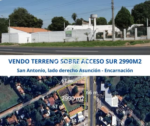 Sobre acceso sur - san antonio - terreno de 2990 m2 en esquina — foto 2