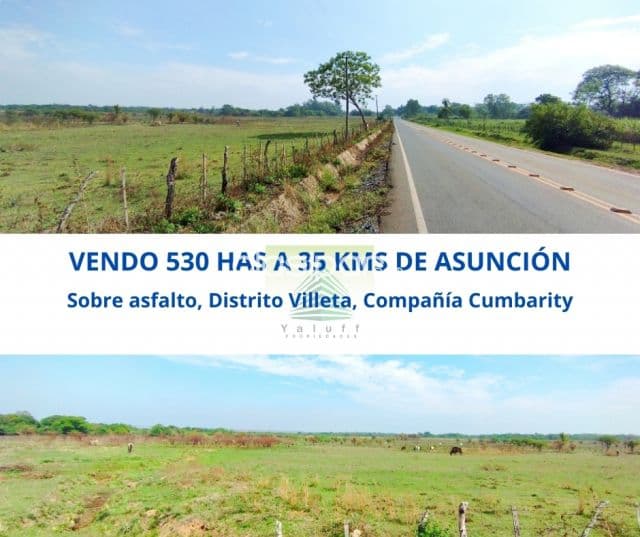 Villeta cumbarity 530 hectáreas a 35 kilómetros de Asunción