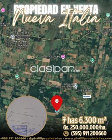 Propiedad de 7 has. 6.300m² nueva italia, foto 2