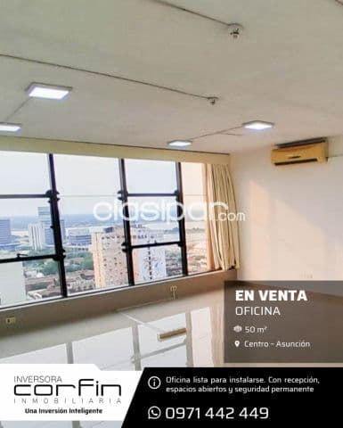 Oficina en edificio del centro, Asunción – 50m2 — foto principal