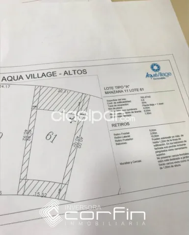 Barrio cerrado aqua village de altos, lote de 762 m2, foto 3