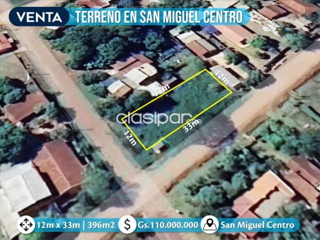 ESQUINA de 12m X 33m - Superficie: 396m2 📍 San Miguel Centro, Cambyreta, foto 3