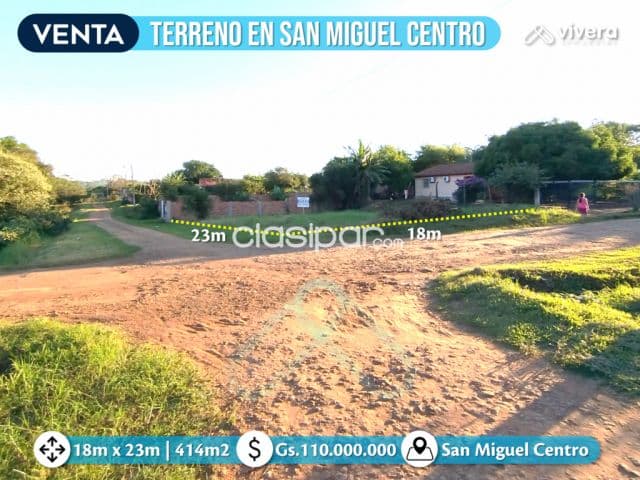 ESQUINA de 18m X 23m - Superficie: 414m2 📍 San Miguel Centro, Cambyreta, foto 1
