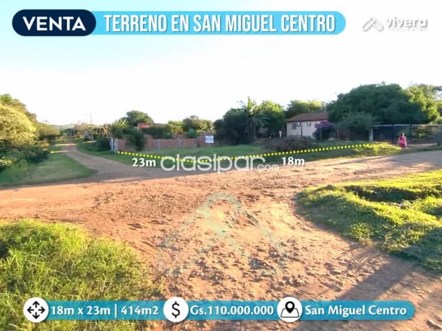 ESQUINA de 18m X 23m - Superficie: 414m2 📍 San Miguel Centro, Cambyreta, foto 2