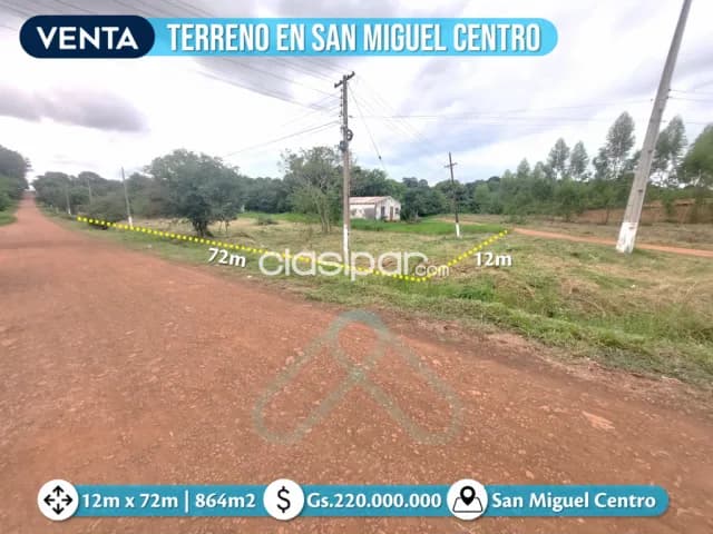2 Lotes en ESQUINA de 12m X 72m - Superficie: 864m2 📍 San Miguel Centro, Cambyreta, foto 2