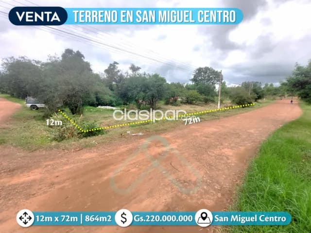 2 Lotes en ESQUINA de 12m X 72m - Superficie: 864m2 📍 San Miguel Centro, Cambyreta, foto 3