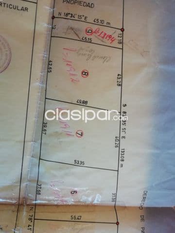 Terreno en limpio zona piquete cue - av san jose