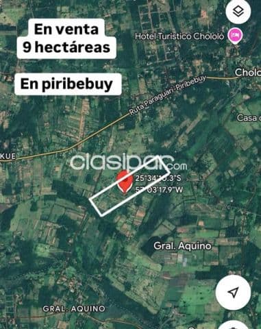 Propiedad en piribebuy 9 hectareas cod 5462 — foto principal