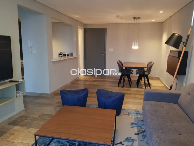 Villa Morra, prox. Shop. Mcal: Elegante depto amoblado, 2 dormit, ambientes amplios — foto 3