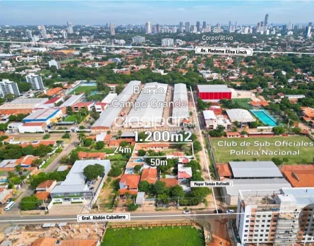 Terreno 1.200 m2 c/24 mtrs de frente z.cit bo campo grande-Luque limite c/Asunción — foto 4