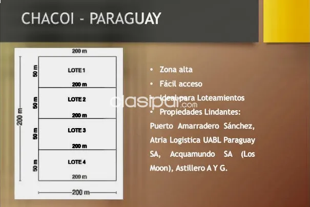 4 hectareas en ex chaco i - zona puerto amarradero — foto 2