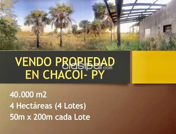 4 hectareas en ex chaco i - zona puerto amarradero — foto 3