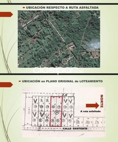 4 terrenos a 1 cdra de ruta aregua