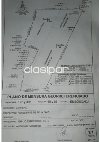 Emboscada - para lotear - ruta 3 - vendo 34 hectareas — foto 3