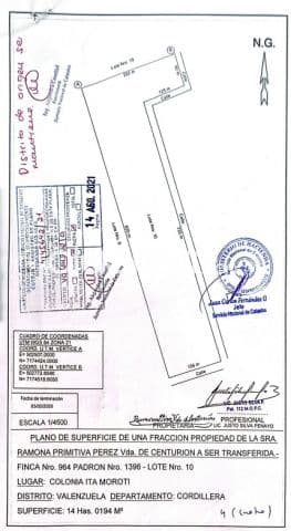 Valenzuela, cordillera: 46 has, (superficie a convenir) p/ granjas, agrícola, ganadero