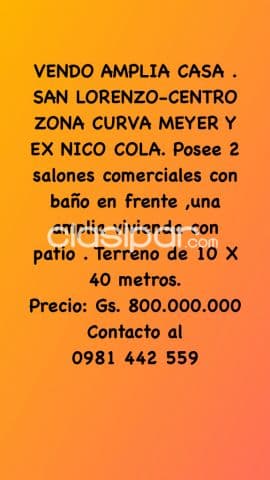 San Lorenzo. Vendo casa zona e/ curva meyer y ex nico cola
