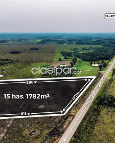 Emboscada, san estanislado s/ ruta 3: 15 has, ideal p/ grandes desarrollos ganaderos, foto 2