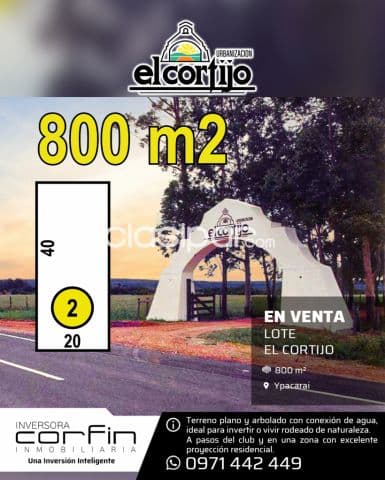 800m2 el cortijo, imponente terreno arbolado, conexion de agua, plano, alto, bello,unico!!