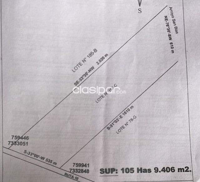 Propiedad de 6.460 m2!!a 200 m del puesto de peaje - santani