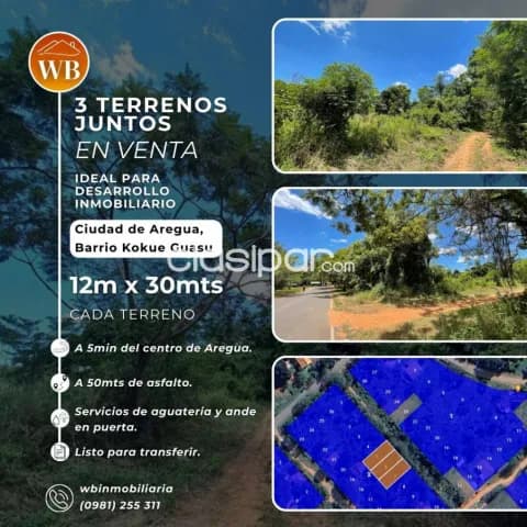 3 TERRENOS EN AREGUA 📍Barrio Kokue Guasu — foto 2