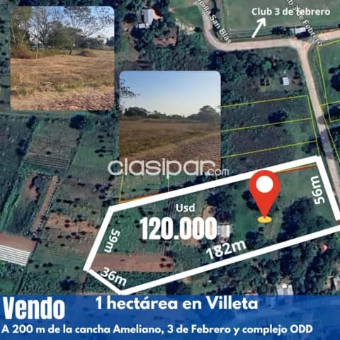1 hectarea en venta zona villeta, foto 2