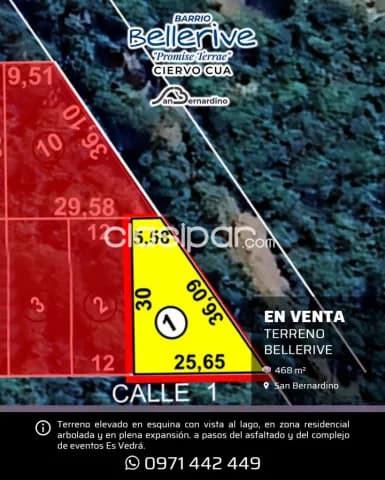 468 m2 imponente terreno en barrio bellerive ciervo cua, San Bernardino, foto 2