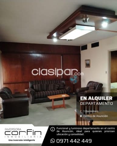 Departamento céntrico de 1 dormitorio, semi amoblado, sin cochera