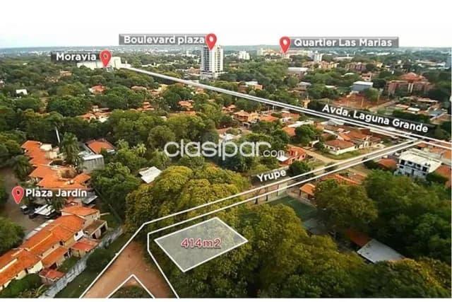 Amplio terreno de 415 m2 en barrio San Miguel, zona Laguna Grande a cuadras de Mcal.López — foto 3