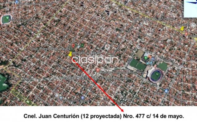 Prox. Tacumbu, centro: P/ refaccion, 300 m2, 3 dormit, patio, parrilla, 900.000.000 gs
