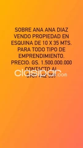 Sobre ana díaz vendo propiedad en esquina especial para emprendimientos inmobiliarios, foto 2