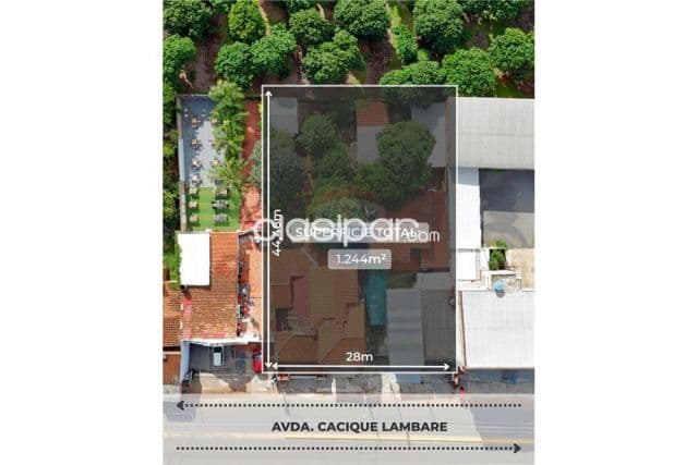Terreno 1.244 m2 s/avda.cacique lambare e/shopp.century y paseo cerro alto-lambare-muy com