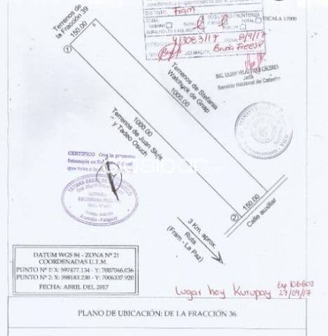 En venta amplio terreno en Fram Itapúa