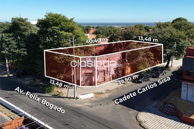 De terreno sobre felix bogado en esquina