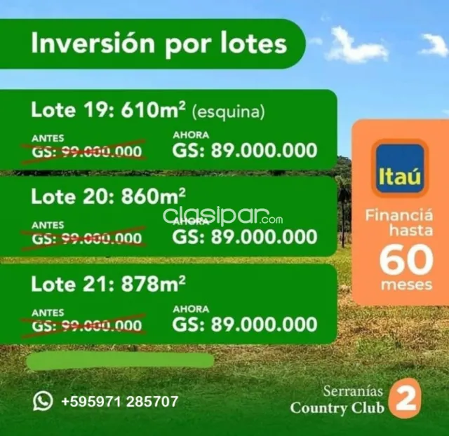 Últimos 3 lotes en serranías country club de paraguari, foto 4