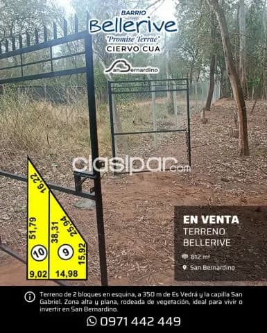 San Bernardino terreno de 812 m2.,bellerive ciervo cuá la mejor parcela residencial, foto 2