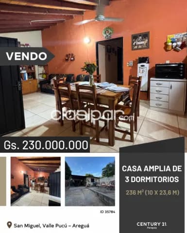 A Precio De Oportunidad Casa De 3 Dormitorios En Valle Pucu Aregua — foto 2